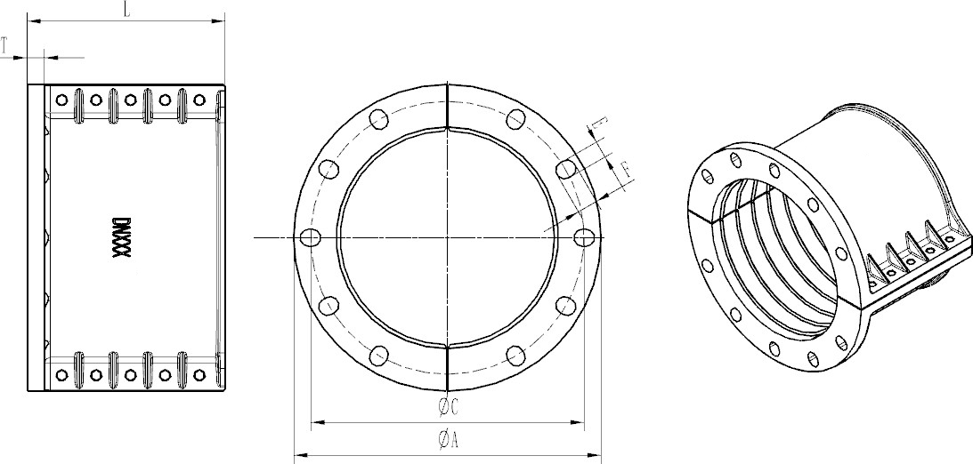 split flange dimension