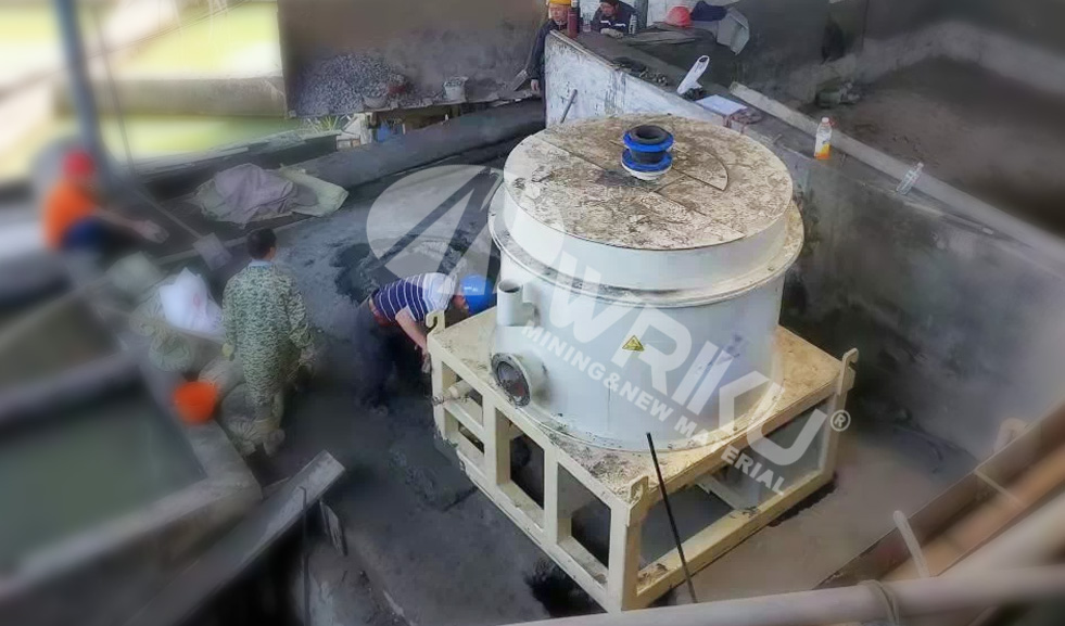 TPX800 Full Batch Centrifuge Concentrator in Tin tailing 0.01% recoverying 1200TPD