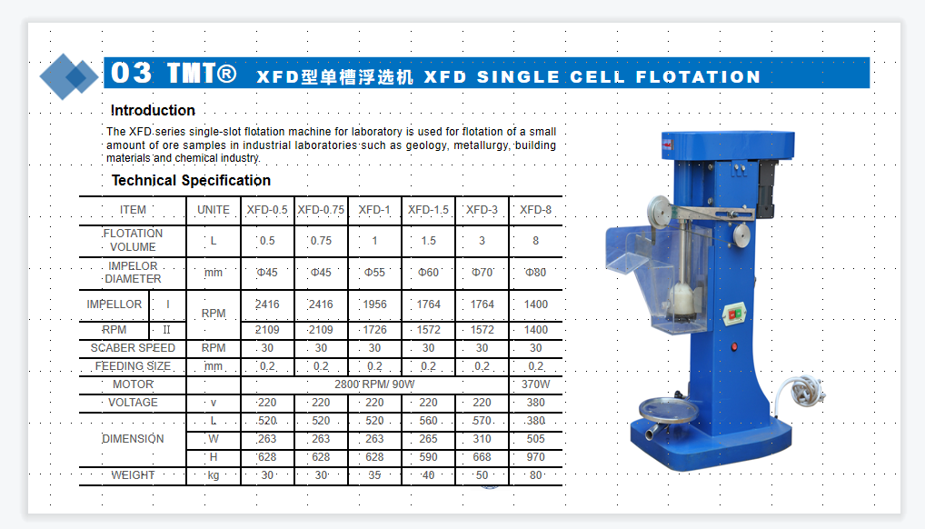 XFD型单槽浮选机d